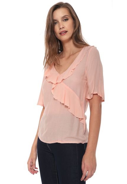 Blusa For Why Babado Rosa - Marca For Why