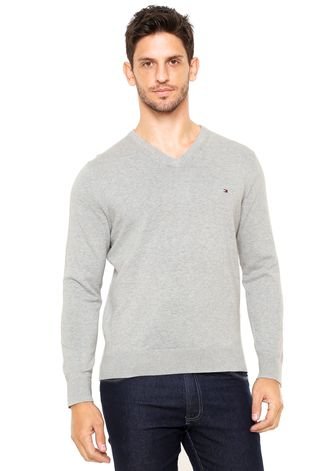 Suéter Tommy Hilfiger Tricot Pacific Cinza