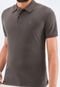 Camisa Polo Basica Piquet Duplo Ogochi Slim Fit  Chumbo - Marca Ogochi