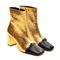 Bota Couro Ouro Cano Curto Cecconello 2442011-1 - Marca Cecconello