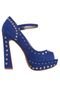 Peep Toe My Shoes Tachas Azul - Marca My Shoes