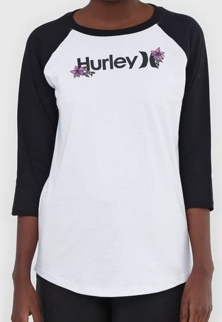 Camiseta Hurley Raglan Branca