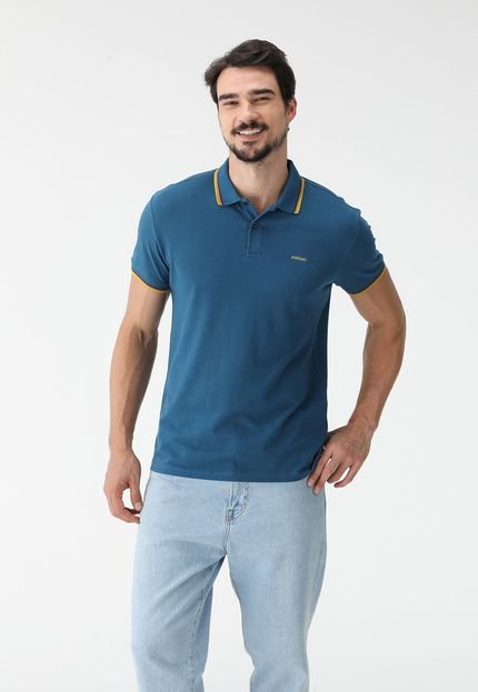 Camisa Polo Colcci Reta Logo Azul - Marca Colcci