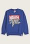 Blusa Infantil de Moletom Malwee Kids Avengers Azul - Marca Malwee Kids