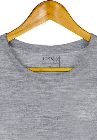 Camiseta T-Shirt Feminina Joss Basica Black Flower Cinza - Compre Agora