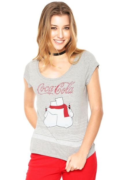 Camiseta Coca-Cola Jeans Estampada Cinza - Marca Coca-Cola Jeans