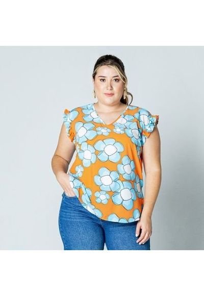 BLUSA TALLAS GRANDES ESTAMPACION FLORAL Compra Ahora Dafiti