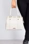 Bolsa de couro croco pequena Melina Off-white - Marca Andrea Vinci