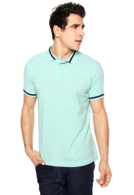 Camisa Polo Colcci Brasil Verde/Azul-marinho - Marca Colcci