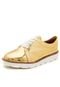 Oxford Flatform DAFITI SHOES Tratorado Specchio Dourado - Marca DAFITI SHOES