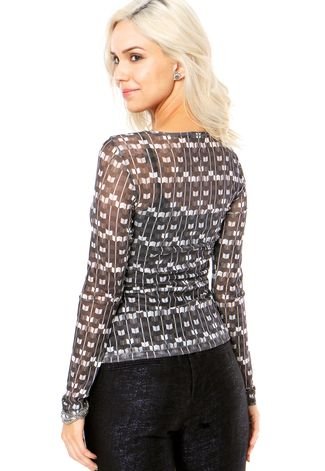 Blusa Lucy in The Sky Tule Cinza