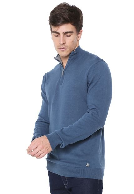 Suéter Polo Wear Tricot Gola Alta Azul - Marca Polo Wear