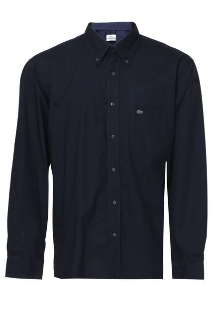 Camisa Lacoste Lisa Azul - Marca Lacoste