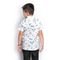 Camisa Social Infantil Menino Manga Curta Estampada Casual Azul Claro 2 Branco - Marca TEODORO CAMISARIA