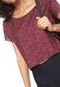 Camiseta Cropped Colcci Fitness Lettering Vinho - Marca Colcci Fitness