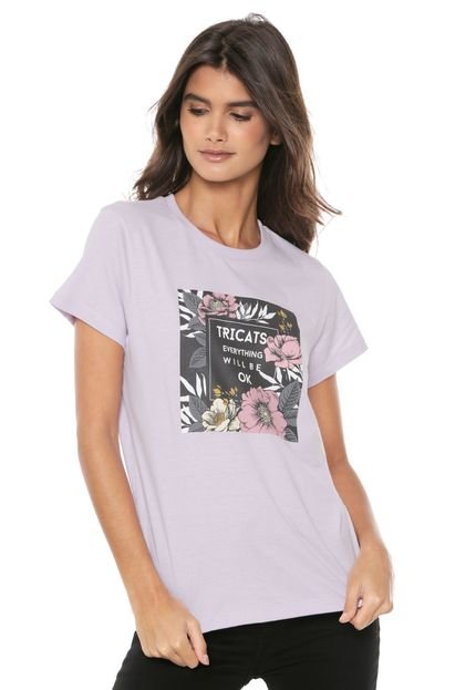 Camiseta Tricats Will Be Ok Lilás - Marca Tricats