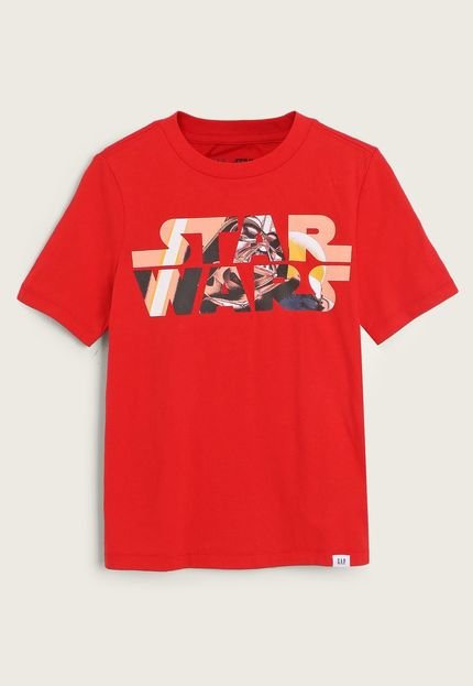 Camiseta Infantil GAP Star Wars Vermelha - Marca GAP