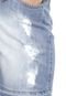 Bermuda Jeans Denuncia Reta Destroyed Azul - Marca Denuncia
