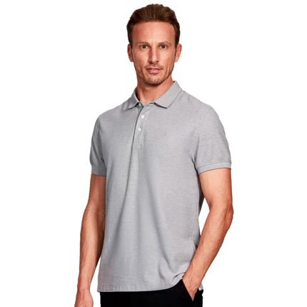 Camisa Polo Aramis Basic Piquet Ve25 Cinza Mescla Masculino - Marca Aramis