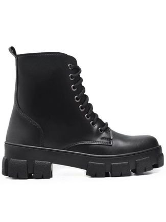 Bota Coturno  Feminino Tratorada Franca Griffe Preto