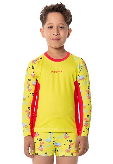 Conjunto Sunga com Camiseta Proteção UV 50 Infantil Praia 07 -8 - Marca Over Fame