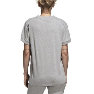 Camiseta Feminina Adidas Originals 3-Listras Cinza CY4982