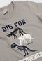 Camiseta Hering Kids Infantil Dinossauro Cinza - Marca Hering Kids