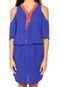 Vestido Ciganinha Letage Curto Jaqueline Azul - Marca Letage