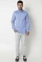 Camisa Gant M.M. Summer Wash Poplin Fobd Azul - Marca Gant