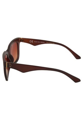 Óculos de Sol Polo London Club KT1602 Geométrico Marrom