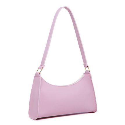 Bolsa Feminina Baguete Pequena Baladinha De Ombro Rosa - Marca Lavini Shoes