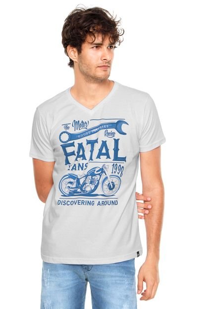 Camiseta Fatal Slim Branca - Marca Fatal Surf