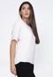 Blusa Morcego Amazonia Vital Malha Gola Canoa Manga Curta Off White - Marca Amazonia Vital