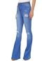 Calça Jeans Triton Flare Destroyed Azul - Marca Triton