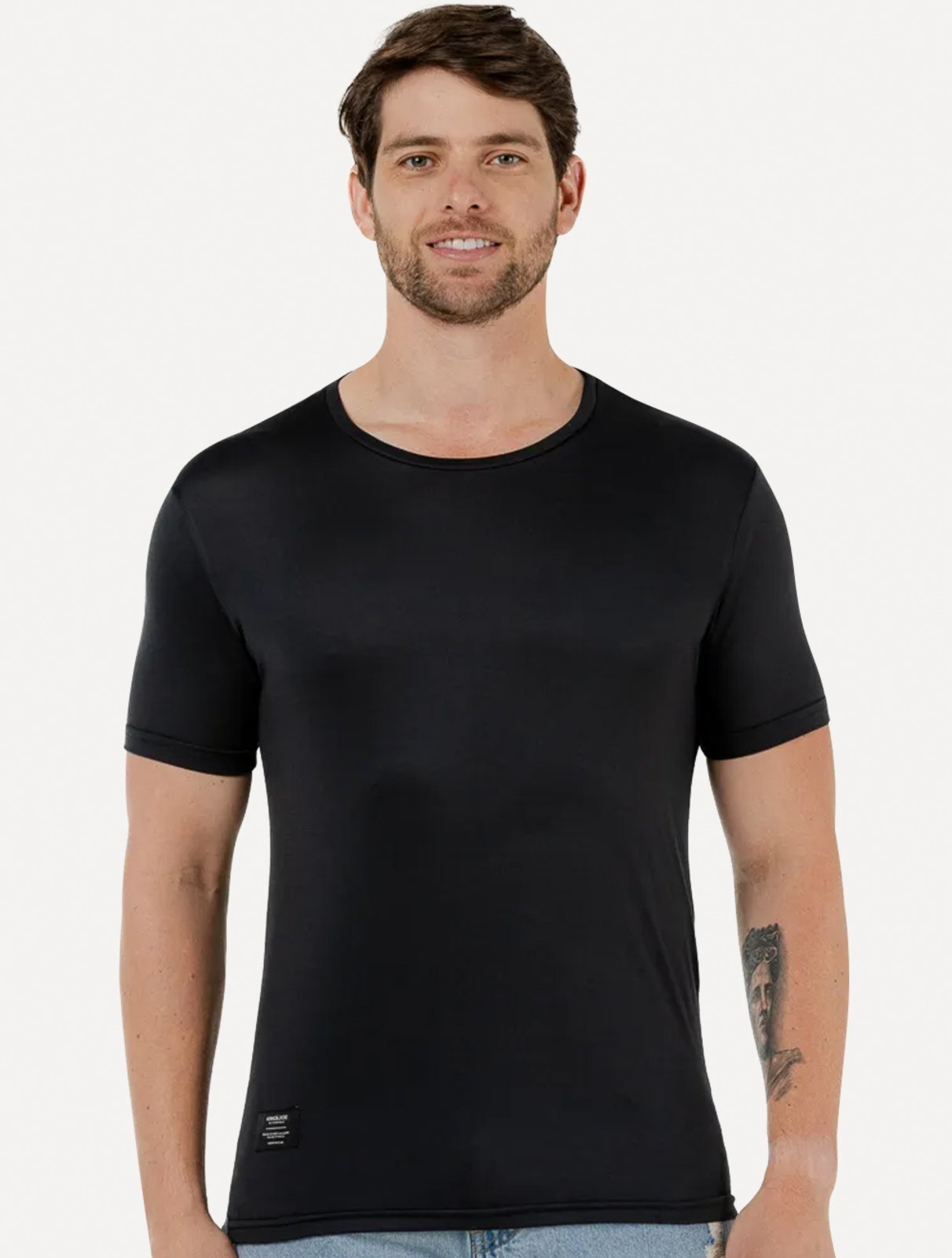 Camiseta King & Joe Masculina Slim Básica Anti-Odor Preta - Marca King & Joe