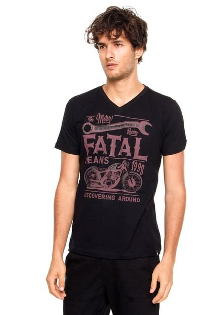 Camiseta Fatal Slim Preta - Marca Fatal Surf