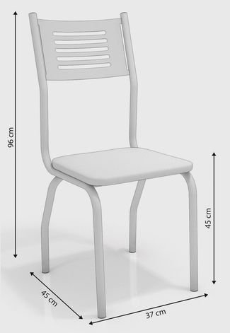 Kit 2 Cadeiras Munique Cromada De Metal Preto Kappesberg