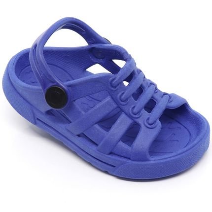 Babuche Sandália Infantil Meninos Confortável Plugt Eco Liso Azul - Marca Plugt