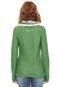 Suéter Desigual Tricot Antast Verde/Off-White - Marca Desigual