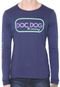 Camiseta Doc Dog Manga Longa Estampada Azul-marinho - Marca Doc Dog