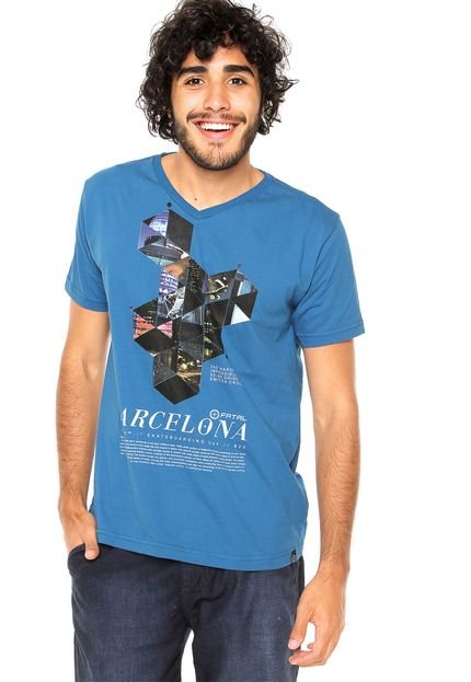 Camiseta Fatal Estampada 8862 Azul - Marca Fatal Surf