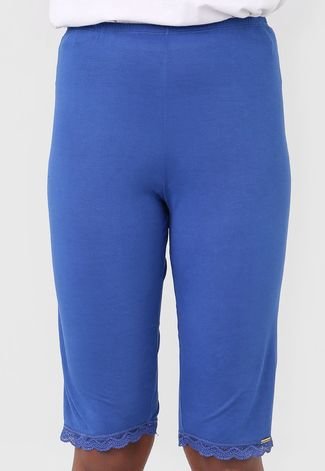 Bermuda de Pijama Love Secret Slim Renda Azul - Compre Agora