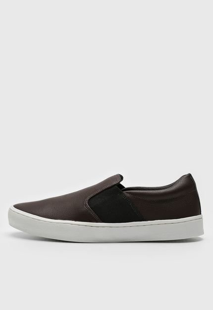 Slip On Calvin Klein Liso Marrom - Marca Calvin Klein