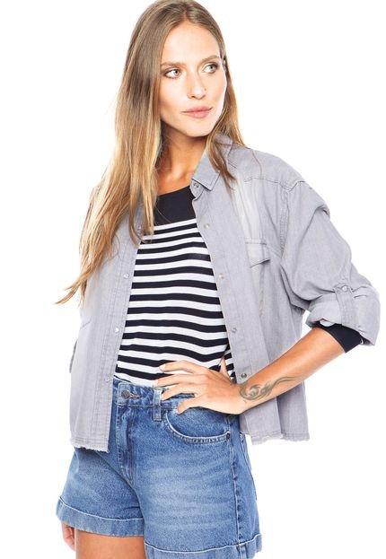 Camisa Jeans Canal Boxy Cinza - Marca Canal