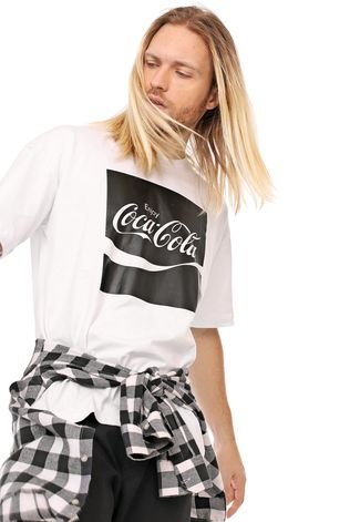 Camiseta Coca-Cola Jeans Aroma Branca