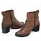 Bota Country Feminina Cano Baixo De Couro Drapeada Salto Baixo Mod.2100   - Marca Mister Couros