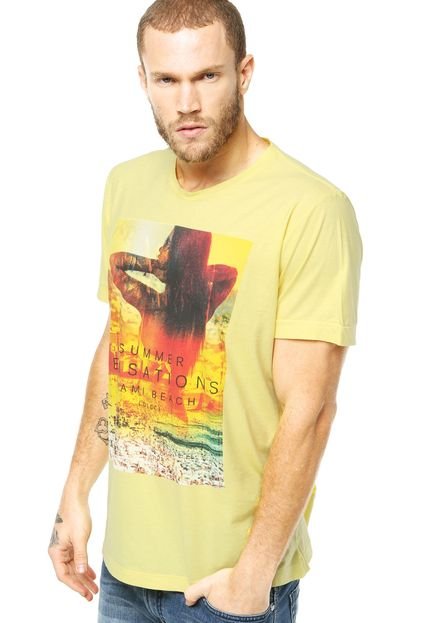 Camiseta Colcci Slim Summer Amarela - Marca Colcci