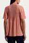 Blusa Lauren Ralph Lauren Reta Plissada Rosa - Marca Lauren Ralph Lauren