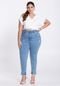 Calça Jeans Plus Size Skinny com Barra Desfiada - Marca Lunender