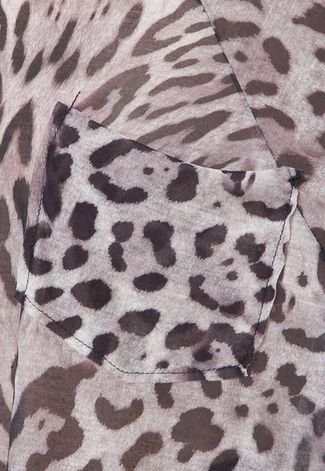 Blusa Amapô Leopard Cinza